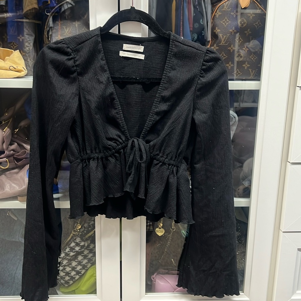 Urban Outfitters Cropped Bell Sleeve Top